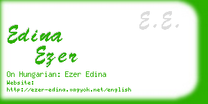 edina ezer business card